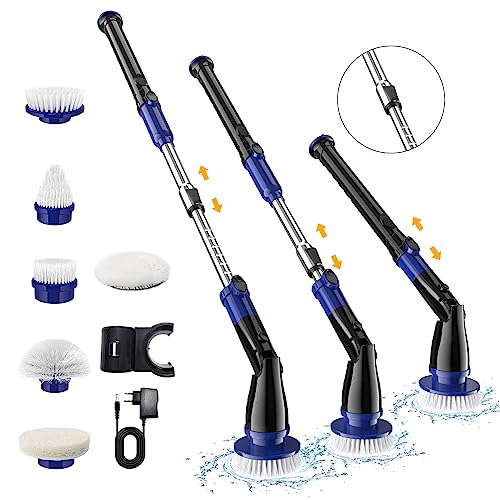 Cepillo de limpieza eléctrico, inalámbrico, cepillo eléctrico con 8 cabezales de cepillo de taladro, cepillo para juntas, limpiador de azulejos para cocina, coche y suelo