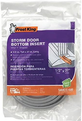Frost King Y3750 37 In. Gray Vinyl Storm Door Bottom Y Section Insert - Quantity 12
