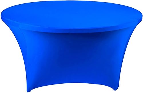 Miniatura 3 de SSYAQRA Paquete de 4 manteles de elastano negro de 60 pulgadas, manteles redondos elásticos de 5 pies para bodas y fiestas