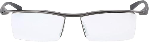 Agstum Gafas de titanio puro medio Rimless Business Gafas marco lente clara