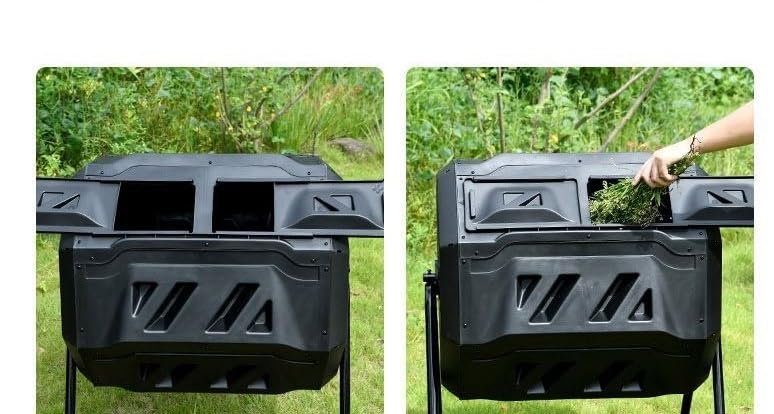 ロータリーコンポスター ダブル 1台 回転式 園芸用 160L 大容量 80L×2 コンポスト コンパクト コンポスター 生ごみ 生ゴミ処理 Amazon.co.jp: コンポスター ダブル 回転式 1台 160L 80L×2 堆肥化