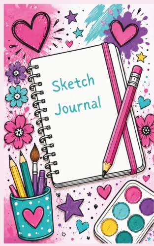 Creative Sketch Journal for Girls: Draw, Doodle, Dream & Create • Portable Art Notebook for Kids Ages 8–14 • Shoebox Gift Idea image 2