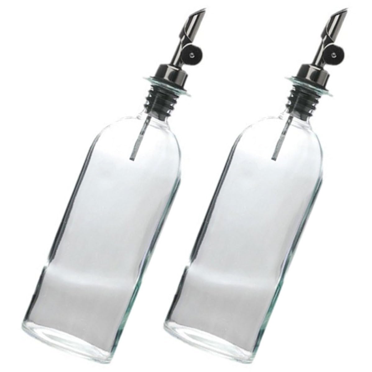 Homoyoyo Dispenser Olio da Cucina in Vetro 500ml 2 Pezzi Contenitore per Condimenti e Aceto Robusto per Uso Prolungato per Ristorante e Centro Commerciale