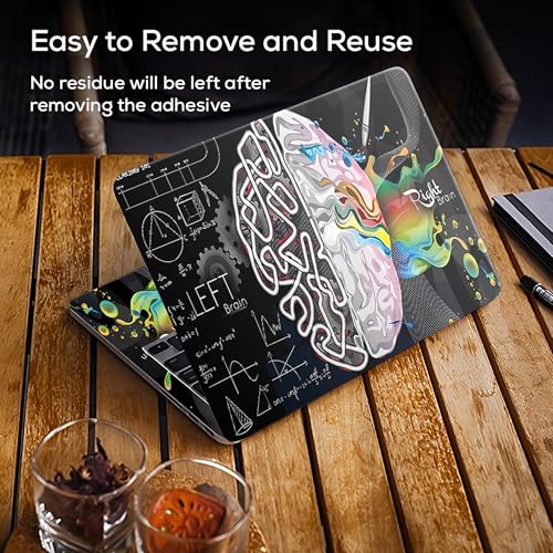 Image of Full Body Laptop Skin Bubble-Free| Laminated| Removable| HD Quality Sticker for Laptops Upto 15.6 Inches Compatible with Hp /Dell /Acer /Lenovo /Asus etc.(Brain-220)
