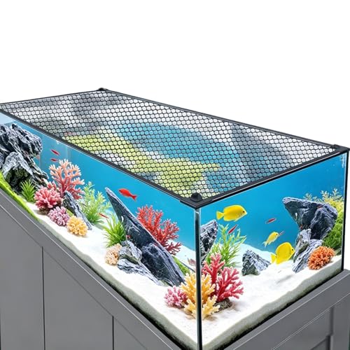 Filet magnétique anti-saut pour aquarium et terrarium avec maille fine