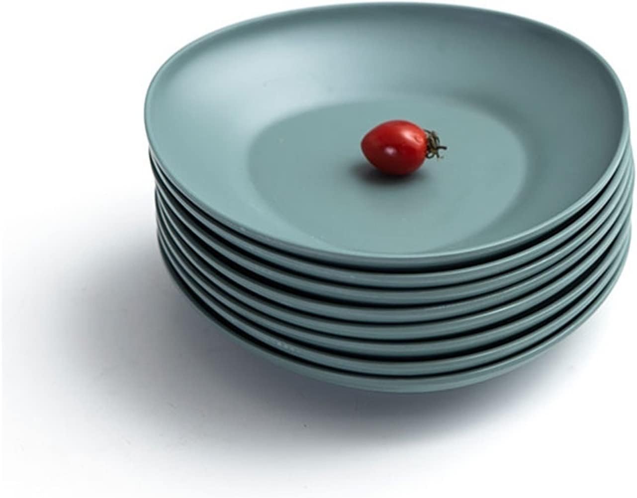 Dipping Bowls Household Snack Plate, Small Dishes, Tableware, Plastic Plates, Solid Color Fruit Plates, Snacks, Snack Plates (8 Pieces) Appetizer Plates (Color : B) (C)