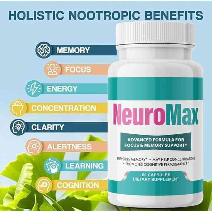 Miniatura 3 de NeuroMax Suplemento de apoyo cognitivo - Claridad mental, enfoque y apoyo de memoria - 60 cápsulas