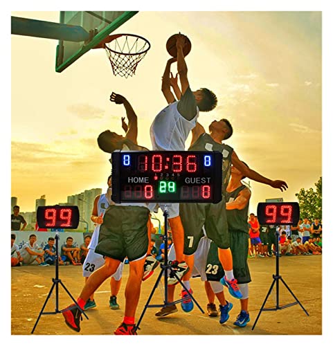 Marcador electrónico multisport para interior PROPFE con cronómetro de 24 segundos sincronizado para baloncesto, béisbol/fútbol/tenis miniatura 5