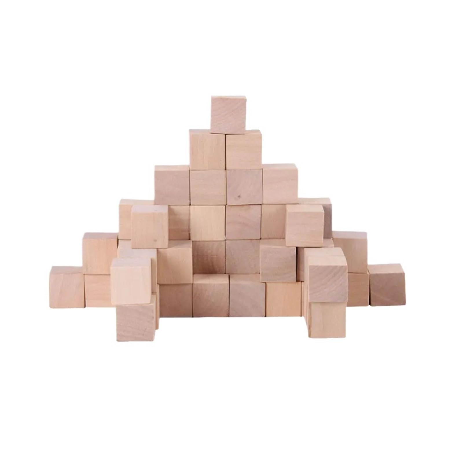 LSNNMU 500Pcs 25mm Wood Square Blocks Craft Cube Lightweight Safe DIY Projects Educational Games Kids Creativity Smooth No Splinters for Crafts