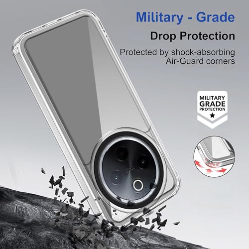 Image of amazon basics Back Case Cover for Vivo T4 5G | Compatible for Vivo T4 5G Back Cover | Case Cover with Camera Protection | (TPU + PC | Transparent)
