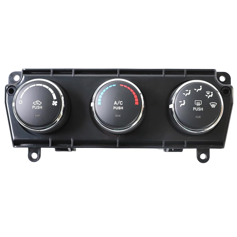 55111168AI A/C Heater Climate Control Module, Replacement for 2011-2013 Jeep Wrangler, HVAC Control Panel Switch with Rear Defroster, 55111168AA-AH