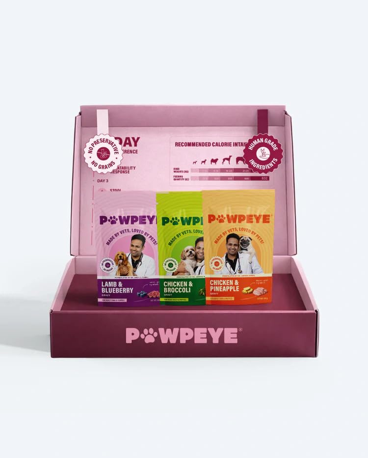 Pawpeye Wet Dog Food Trial Box | 3 x 100g (2 Flavours – Chicken & Lamb) | Gravy for Adult Dogs | Vet-Formulated, Human-Grade, Grain-Free, Preservative-Free, 100% Natural