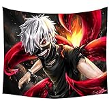 Japanese Anime Tokyo Ghoul Tapestry - Wall Hanging Backdrop Home Decoration Blanket for Living Room...