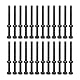 QUARKZMAN M6x90mm Vierkant Hals Schlossschrauben mit Muttern & Unterlegscheiben, 25Set 304 Edelstahl Rundkopf Vierkant Hals Coach Bolzenschrauben, Schwarz