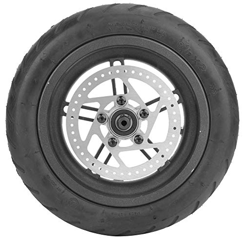 Electric Scooter Wheel Replacement Rubber Rear Tyre With Brake Rotor Compatible With M365