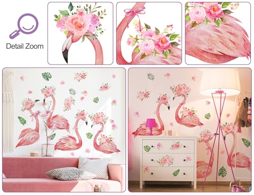 Vinilos Decorativos 3D Flamingo Rosa 2 Láminas 30x90 cm miniatura 3