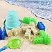 ToyerBee Beach Toys- 24pcs Sand Toys Set with Sand Water Wheel, Bucket, Shovels, Rakes, Models & Molds in A Mesh Backpack, Outdoor Beach Sand Toys for Boys, Girls,Toddlers, Kids