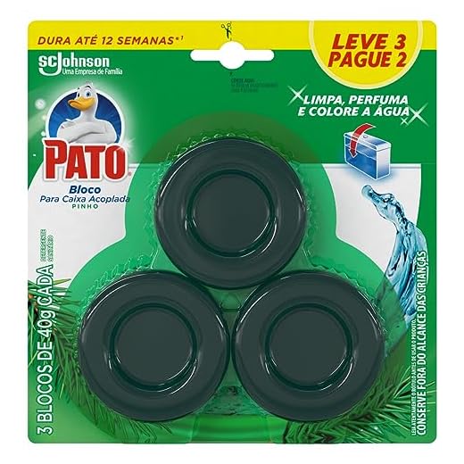 Pato Desodorizador Sanitário Caixa Acoplada Pinho 40g Leve 3 Pague 2 unidades