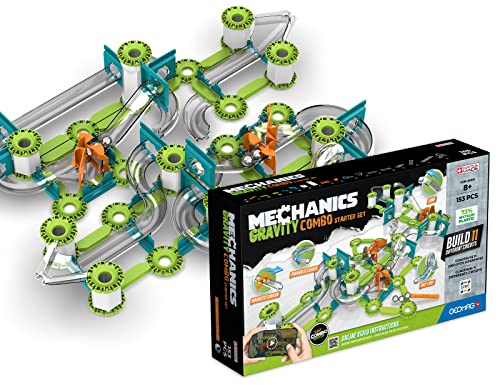 Geomag Mechanics Gravity Recycled Combo Starter Set 153 Pcs, Jeu Éducatif Et Créatif pour Les Enfants, Constructions Magnétiques, Paquet De 153 Pièces, Plastique Recyclé, 757