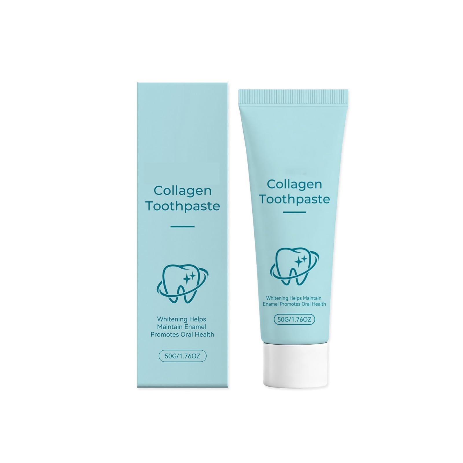 50 g de pasta dientes colágeno | Ilumina y limpia en profundidad, ideal for el cuidado diario de adultos(2pcs)