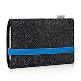 stilbag Handyhülle Leon für Samsung Galaxy S24 | Smartphone-Tasche aus Filz | Handy Schutzhülle | Handytasche Made in Germany (Blau - Anthrazit)