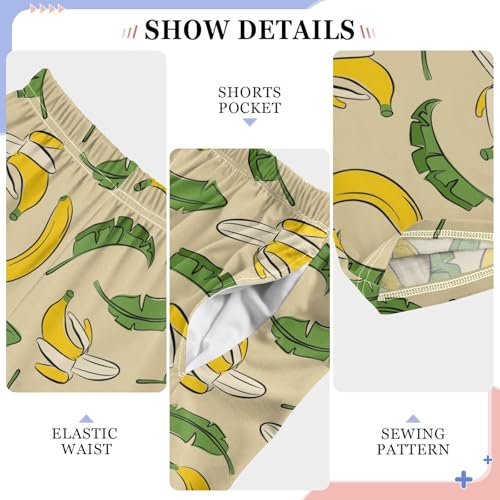 ZZXXB Banana Tree Boys Long Pants Soft Trousers Elastic Waist Kids Lounge Bottoms with Pockets S-XL4