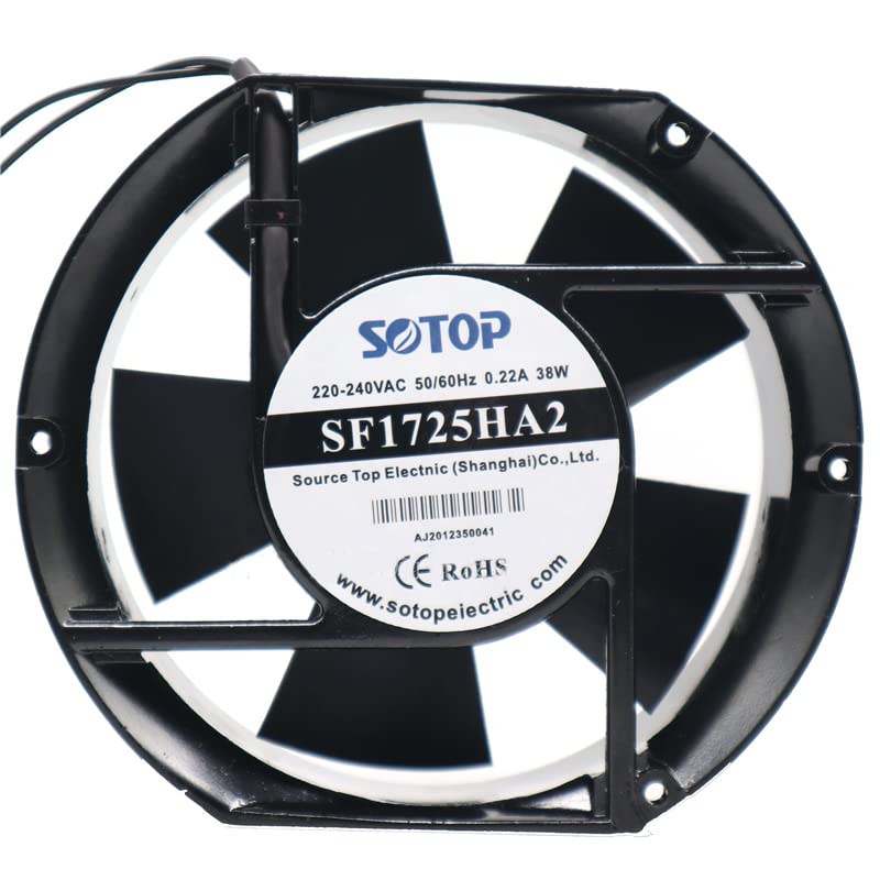 SOTOP SF1725HA2 230V 2-wire 0.22A 17CM 17251 AC Cabinet Axial Cooling Fan