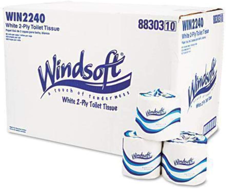 Single Roll Two Ply Premium Bath Tissue, 500 Sheets/Roll, 96 Rolls/Carton (AB43562027)