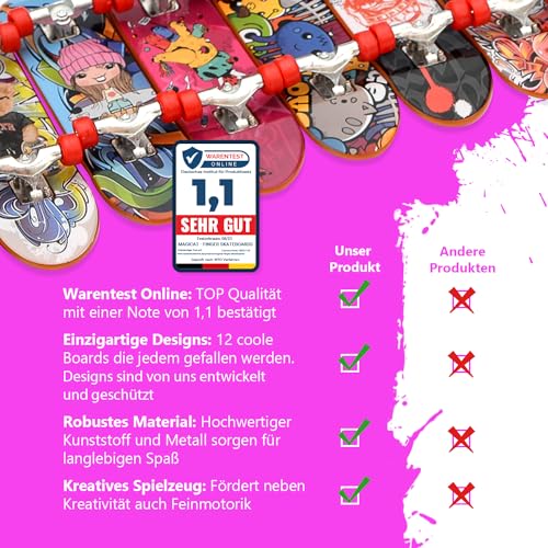 Finger Skateboard Magicat Set 2025 – 12 Fingerboards für Kinder