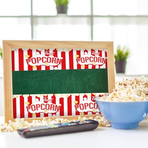 Image of Whaline 32.8ft Popcorn Bulletin Board Borders Red White Stripe Popcorn Die-Cut Border Trim for School Classroom Office Chalkboard Decoration