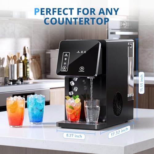 Image of Cowsar 2-in-1 Countertop Ice Maker with Water Dispenser, 26lbs /24h