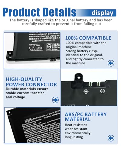 Image of 59.16Wh GD03XL N66215-005 Battery for HP Envy x360 14 2-in-1 14-fa0000 / EliteBook Ultra G1q / OmniBook X 14 Series Notebook