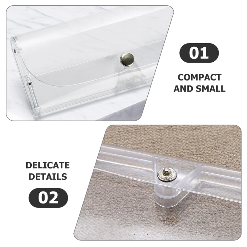 Image of Angoily Transparent Eyeglasses Case 12pcs Sunglasses Clear Bag Buckle Portable Anti-scratch Eyeglass Box Lightweight Eyewear Sleeve Box for Travel