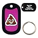 Custom Engraved Pet Tag - Poo Emoji- Purple - Dog Tag - Tag-Z Wag-Z