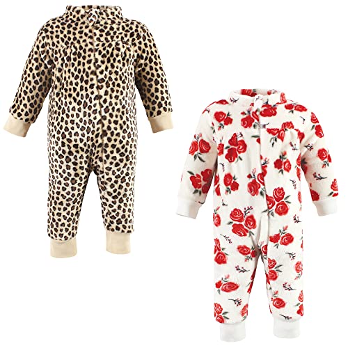 Hudson Baby Unisex Baby Plush Jumpsuits, Red Rose Leopard, 5T #TOP7