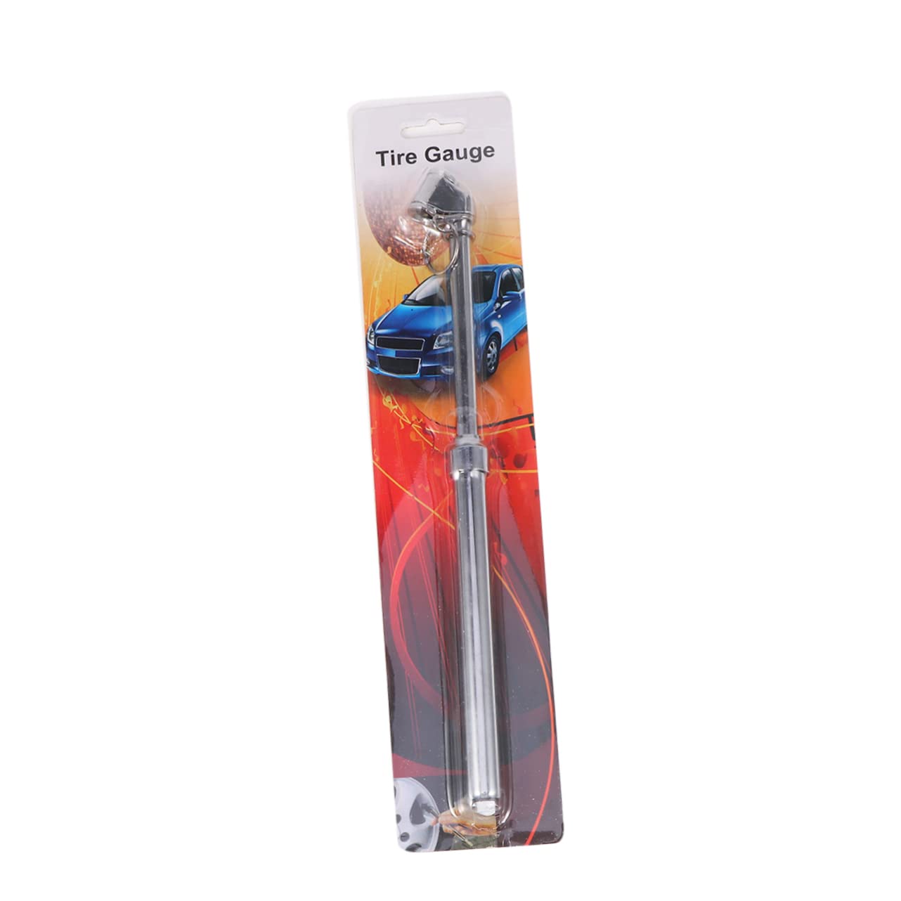 2 Pack Metal Air Pressure Ruler Accurate Car Bike Tire Gauge Chrome Plated Surface for Regular Checks