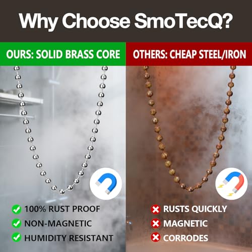 image for SmoTecQ Ceiling Fan Pull Chain Extender, 24-inch Extra Long with Decor