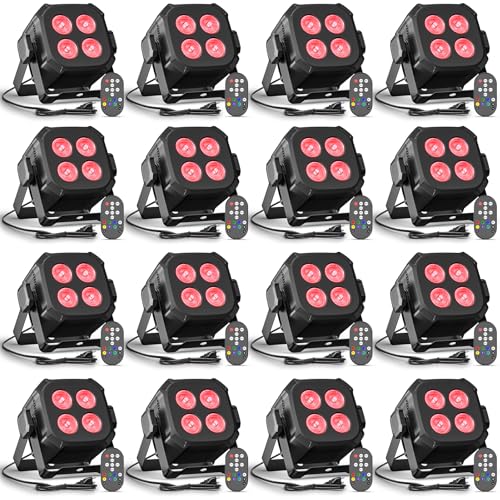 Mini Stage Lights: 4x8w RGBW Par Can with DMX512 (16-pack)