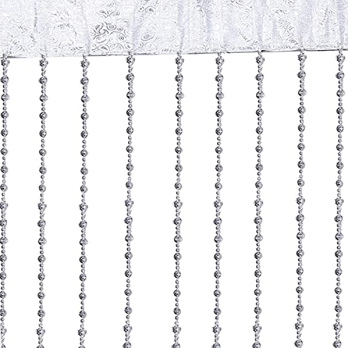 Image of Amazon Brand - Solimo PVC Standard Bead Curtain - (Silver, 1 Piece)
