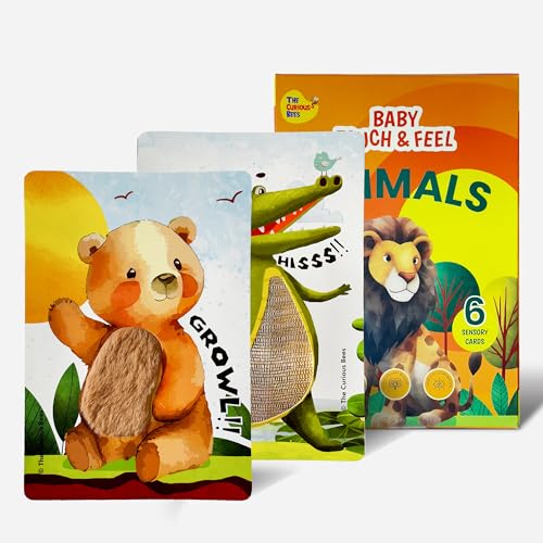 Image of Animals Touch & Feel Sensory Cards | 12 Animals & 6 Textures to Enhance Sensory, Cognitive, Spatial & Hand Eye Co-Ordination Skill Development