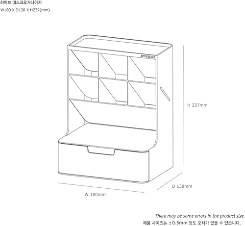 Miniatura 5 de Hecho en Corea suministros de oficina ordenado organizador de escritorio (BLANCO) Azul, Verde, Blanco