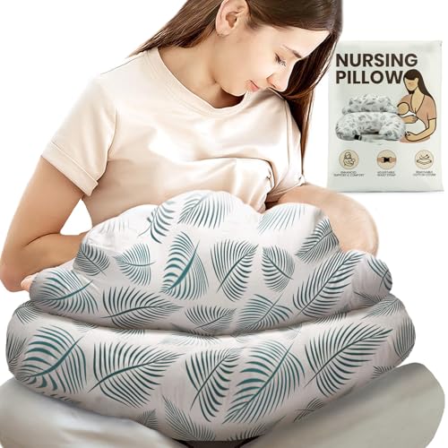 Image of PILLANI Nursing Pillow for Breastfeeding, Breast Feeding Must Haves, Baby Pillow, Breast Feeding Pillow for Mom & Baby, Removable Cotton Cover, Adjustable Waist Strap, Breastfeeding Essentials Newborn