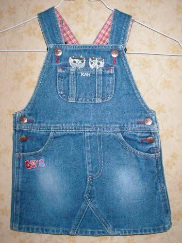 Amazon Co Jp 猫ちゃんのワンピース 子供服 デニム生地 手描き 一点物 身長８０ｃｍ 体重１１ｋｇ 綿１００ 服 ファッション小物