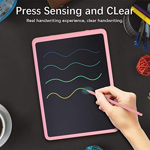 LCD Writing Tablet, 11 Inch Electronic Writing and Drawing Board, Erasable Reusable Doodle Pad Tablet for Kids and Adults at Home, School, Office (Pink)