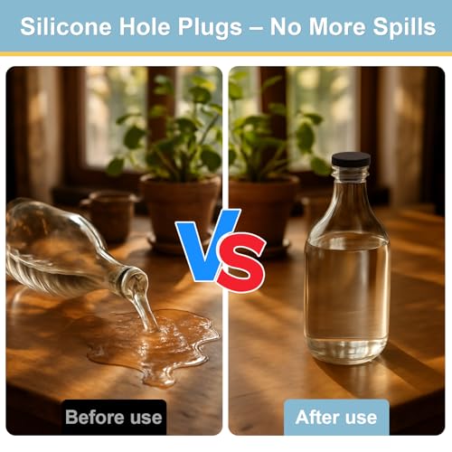 Samulee 100 Stück Gummistopfen Silikon, 10 Größen Verschlussstopfen, Gummipfropfen Schwarz 4-9.5mm, Lösung für Dichtungsprobleme, Silikonstopfen für Flaschen, Rohre, Möbel