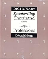Speedwriting Shorthand for the Legal Professions Dictionary 002685550X Book Cover