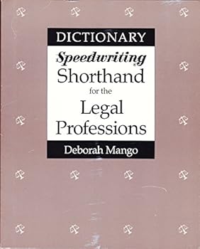 Paperback Speedwriting Shorthand for the Legal Professions Dictionary Book