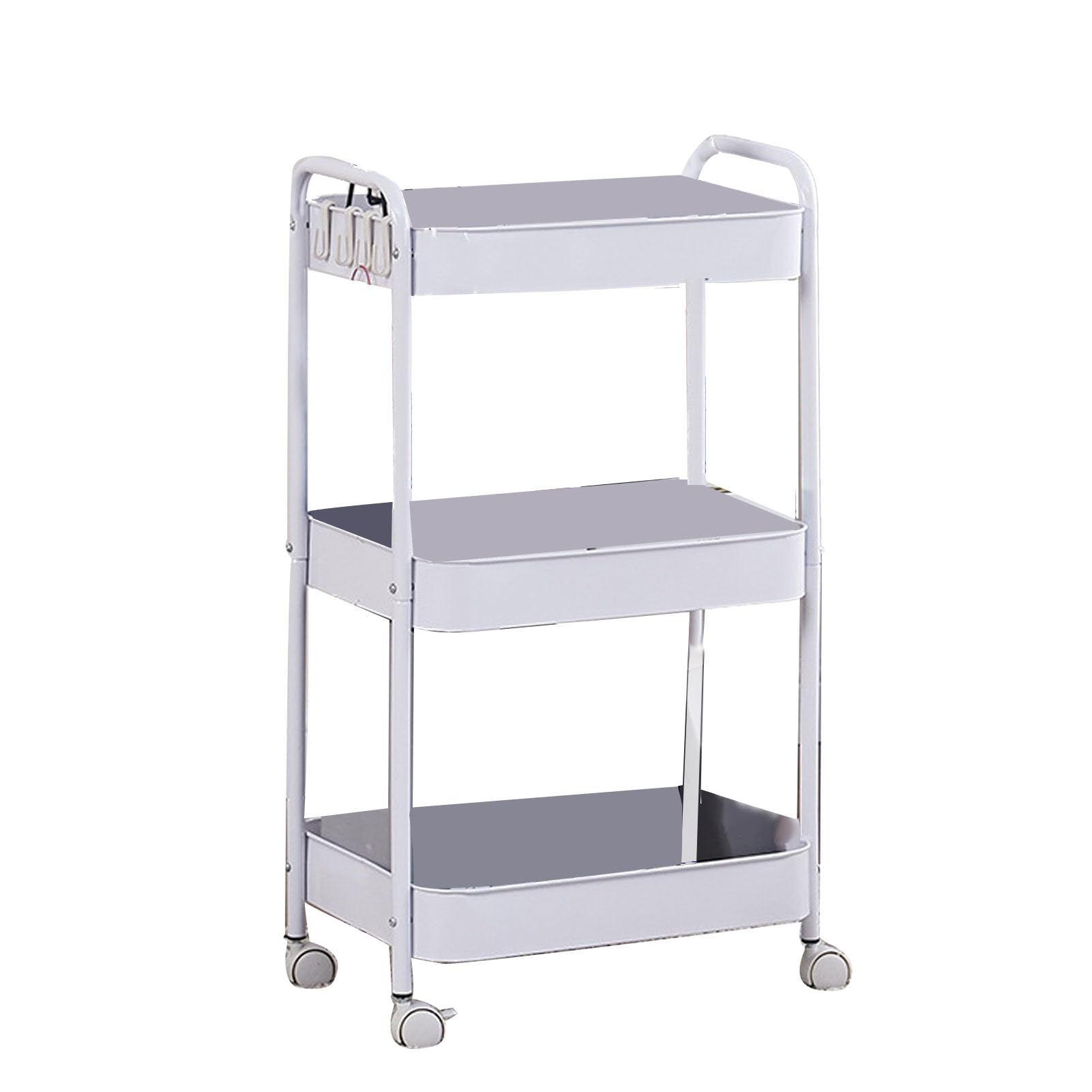 ZGUOUZANTYE 3 Tier Utility Rolling Cart with Caster Wheels
