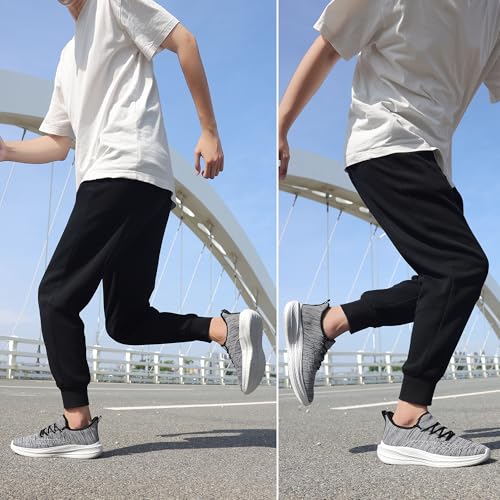 Image of VAMJAM Men's Running Shoes Slip On Walking Shoes Non Slip Lightweight Workout Breathable Gym Sneakers Fashion Mesh Sneakers