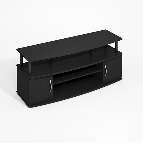 Miniatura 7 de Furinno JAYA Soporte de TV para televisores de hasta 50 pulgadas con almacenamiento abierto, madera negra